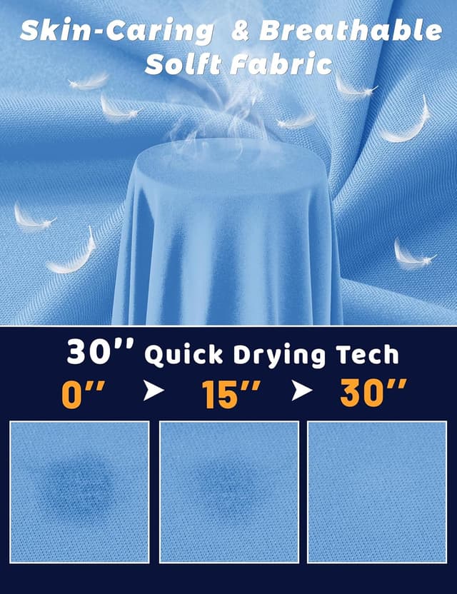 Detalle 2 de KEFITEVD Men’s quick-dry stretchy T-shirt with UPF 50+ fabric for summer sport