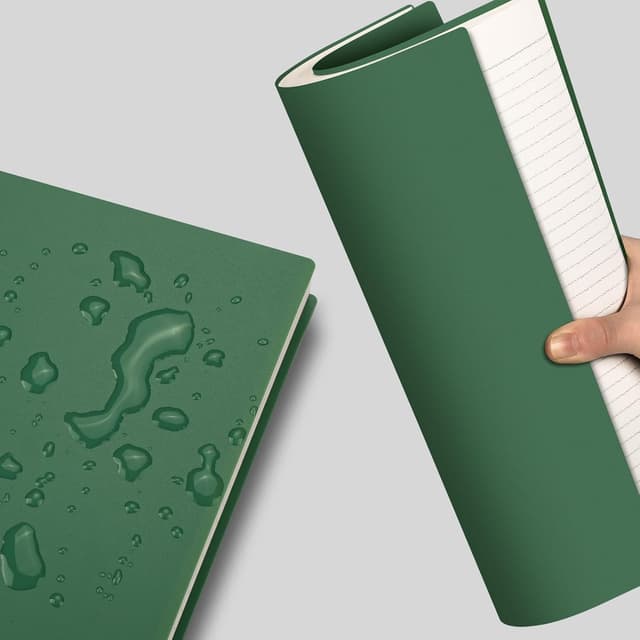 Detalle 2 de RETTACY A5 Wirebound Spiral Notebook (14.5 x 21cm) – Dark green, 150 sheets / 300 pages, 100gsm college-ruled