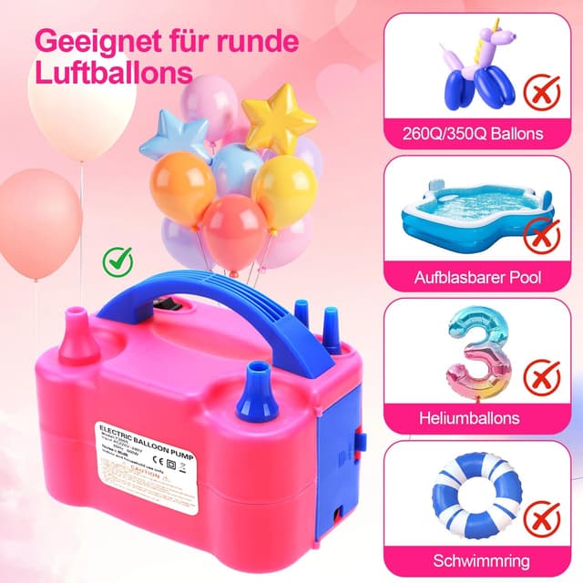 Detalle 2 de BXBHU Luftballonpumpe 600 W elektrisch