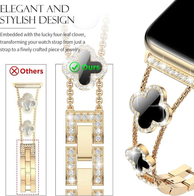 Detalle de CTYBB Bling Diamond 40mm Apple Watch band