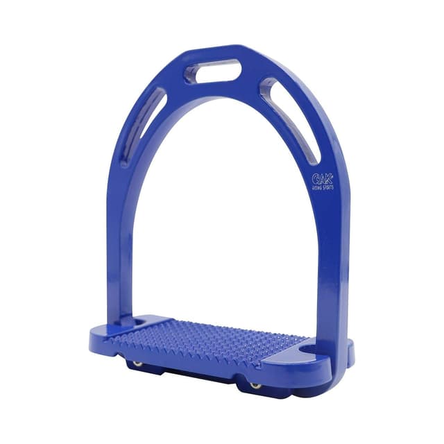 Detalle 2 de AK ultra-light aluminium equestrian stirrups with extra-wide sole (blue, 4.75in)