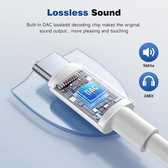 Thumbnail 3 de USB C to 3.5mm Headphone Jack Adapter 2-Pack