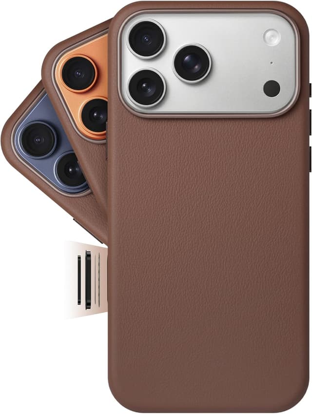 Thumbnail 6 de LONLI Classic Gold-Rated Leather Case for iPhone Air (Wine) with Camera Control & MagSafe compatibility
