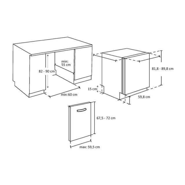 Thumbnail 1 de Haier XS 4A4M3PB lavavajillas integrable 14 servicios