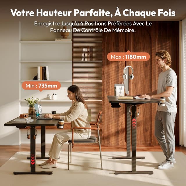 Detalle de SANODESK bureau debout 180x80 cm ⚙