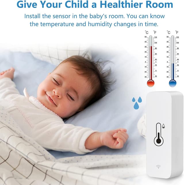 Thumbnail 2 de Termometro igrometro smart WiFi per ambienti 3 pezzi 🌡