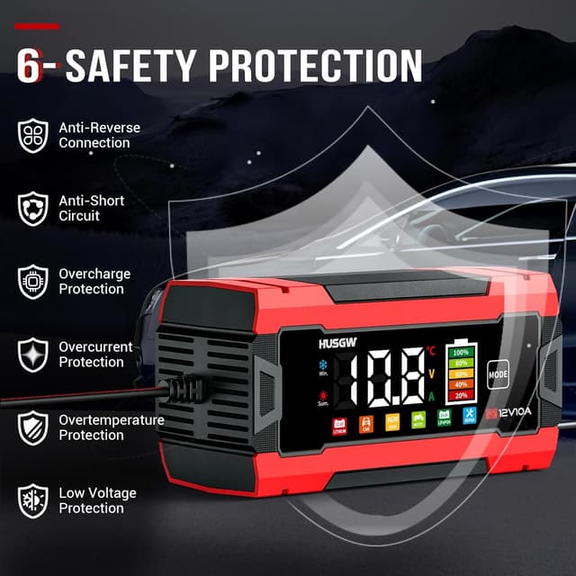 Thumbnail 6 de 10A Autobatterie Ladegerät 12V LiFePO4