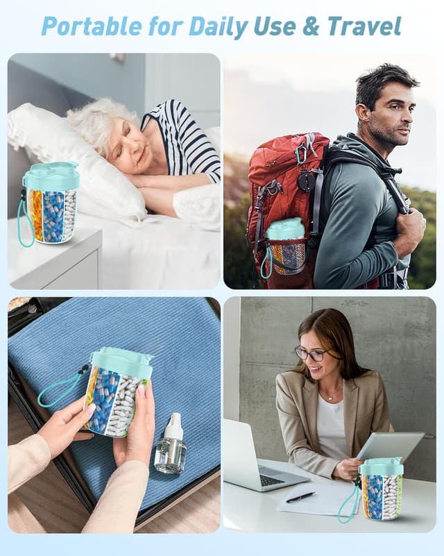 Thumbnail 1 de Large Pill Dispenser 7-Day Organizer 💊