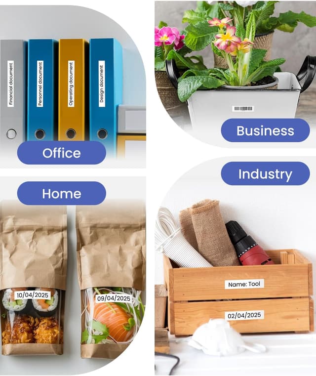 Detalle de MarkField TZe-221 9 mm Schriftband (schwarz auf weiß) kompatibel mit Brother P-touch, laminiert – 4er Pack