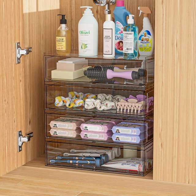 Thumbnail 3 de Clear Stackable Makeup Organizer 12