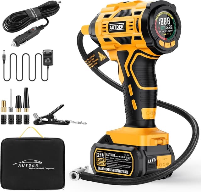 Detalle de Autder Inflador Portátil 180 PSI