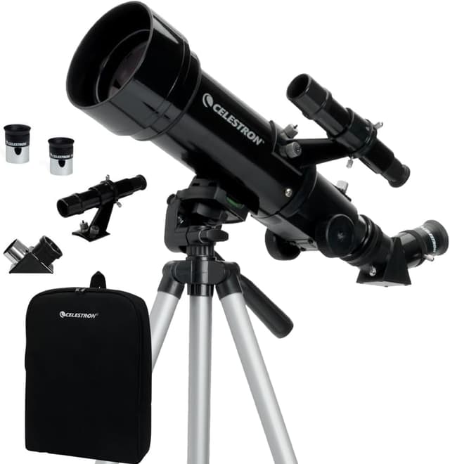 Detalle de Celestron Travel Scope 70 (21035) — kit télescope réfracteur portable avec sac à dos