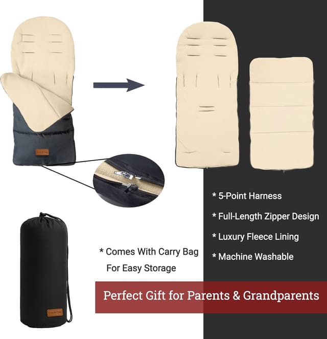 Thumbnail 6 de CrocnFrog Universal baby Bunting Footmuff for pushchair 👶