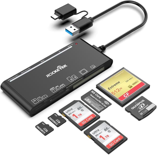 Detalle de USB-C USB 3.0 Multi-Kartenleser 7-in-1