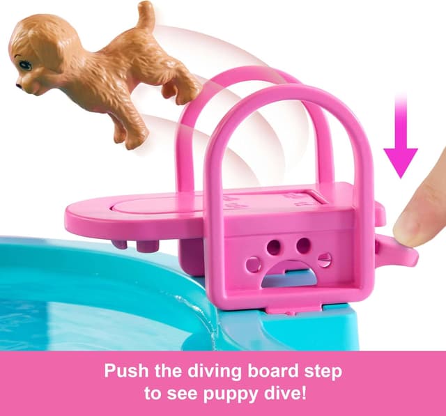 Detalle 2 de Barbie Dream Pool playset JKG83 with 6 areas