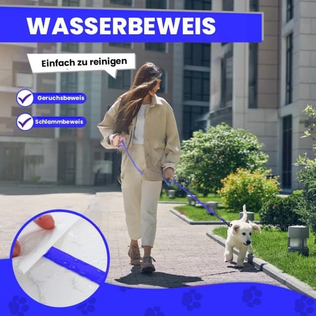 Detalle de Loutep Biothane Schleppleine für Hunde – als Trainings- und Laufleine in Längen von 3 m bis 20 m