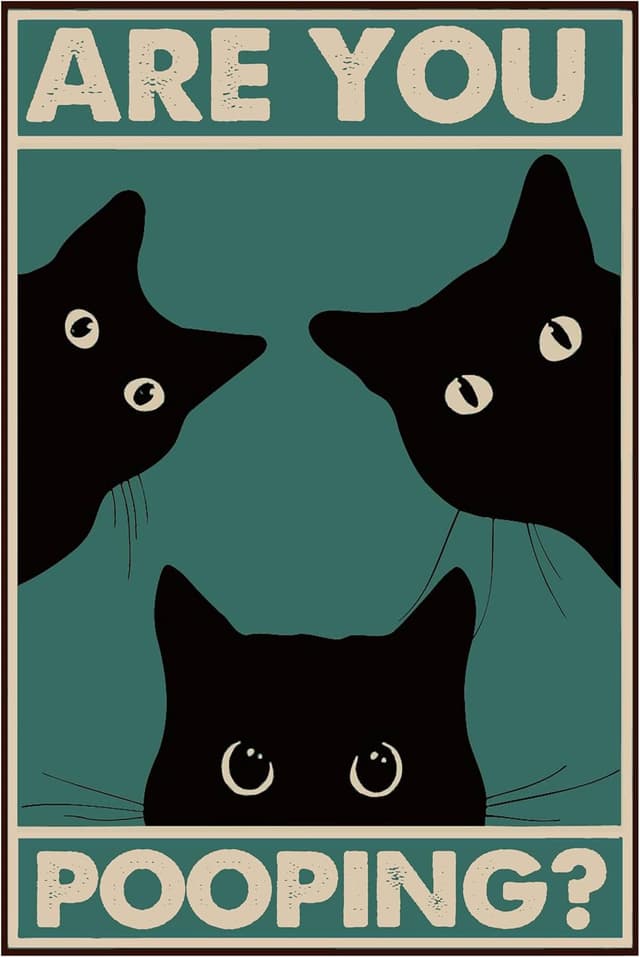 Thumbnail 6 de Yiruhe Funny Black Cat Tin Sign 8 x 12 in 🪧