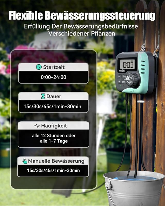 Detalle 2 de RAINPOINT Irrigazione Automatica Solare 45L/H