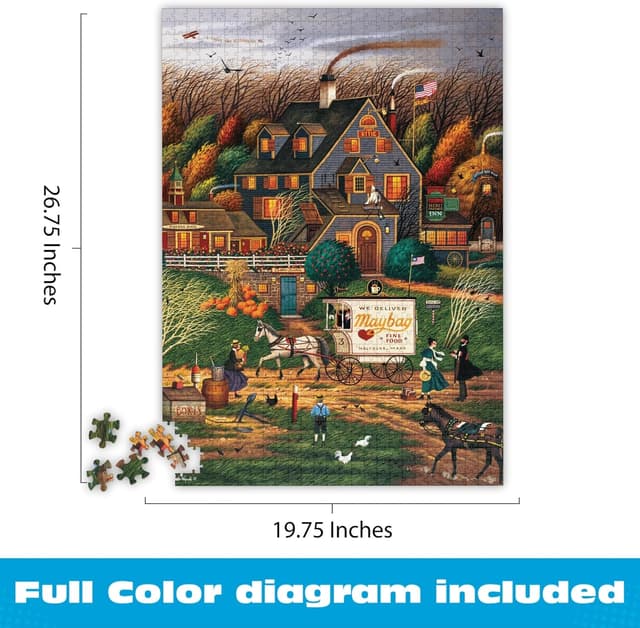Detalle de Buffalo Games Charles Wysocki Secret Passage Inn 1000-Piece Jigsaw Puzzle