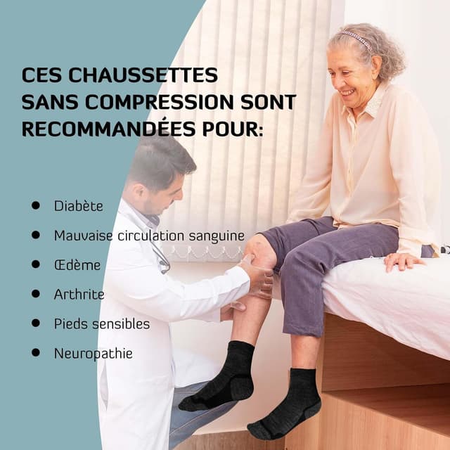 Thumbnail 6 de LOFIR Chaussettes Diabétiques Bambou 5 paires 39-46