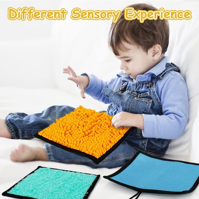 Thumbnail 6 de Inbeby 16 Set Sensory Mini Mats – Assorted Textured Floor Tiles for Sensory Play