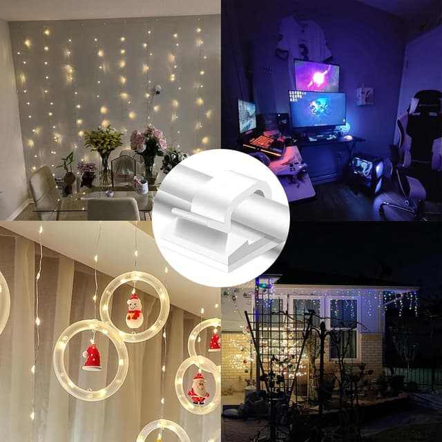 Detalle 2 de SZFUDIGO 50 clips pour câble avec adhésif 3M (nylon PA66) – support mural noir ou blanc, pour câbles jusqu’à 5 mm