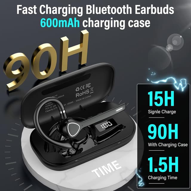 Thumbnail 2 de Auricolare V5.4 Singolo 90 Ore Nero