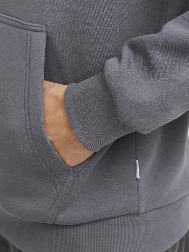 Detalle de JACK & JONES Herren Kapuzenjacke einfarbig mit Reißverschluss – JJEBRADLEY