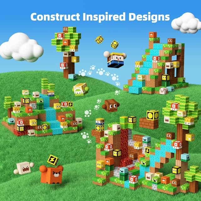 Detalle 2 de Magnetische Bausteine 100 Stück für Kinder