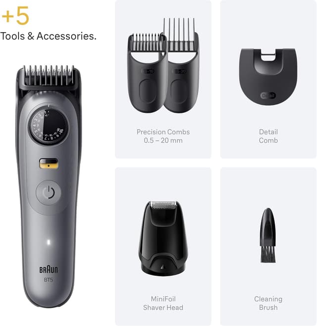 Thumbnail 5 de Braun BT5525 Beard Trimmer 120‑min runtime