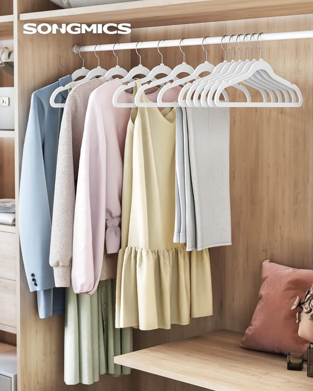 Thumbnail 1 de SONGMICS Percha de Terciopelo Antideslizante 30 Unidades