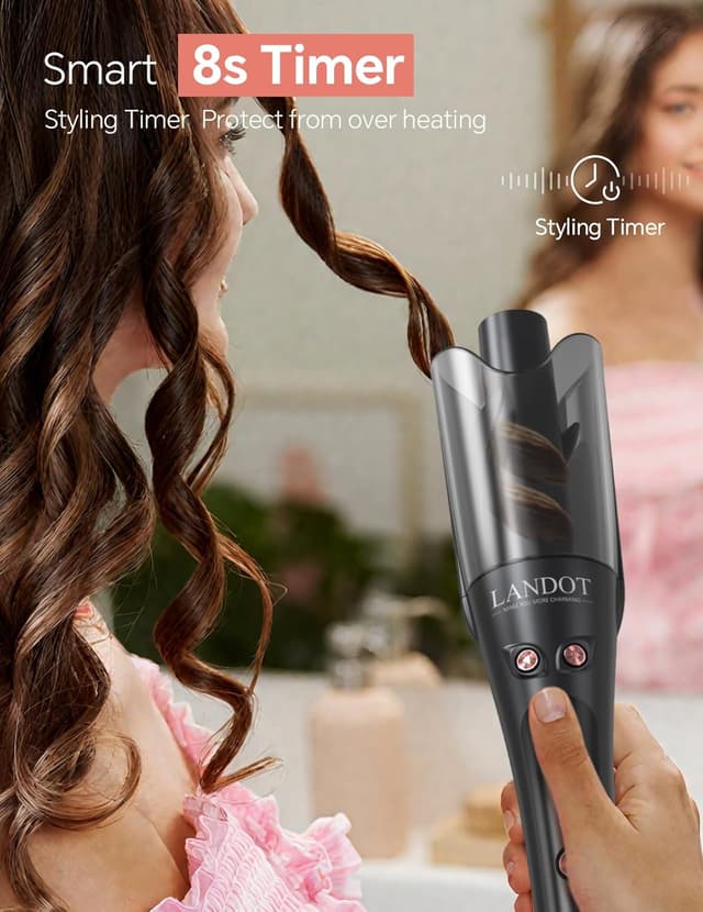 Thumbnail 2 de LANDOT Automatic Rotating Hair Curler 8‑setting 🎀