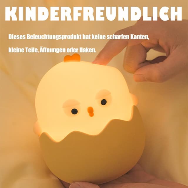 Detalle 1 de Beek Nachtlicht Kinder Stilllicht Eierschalenform