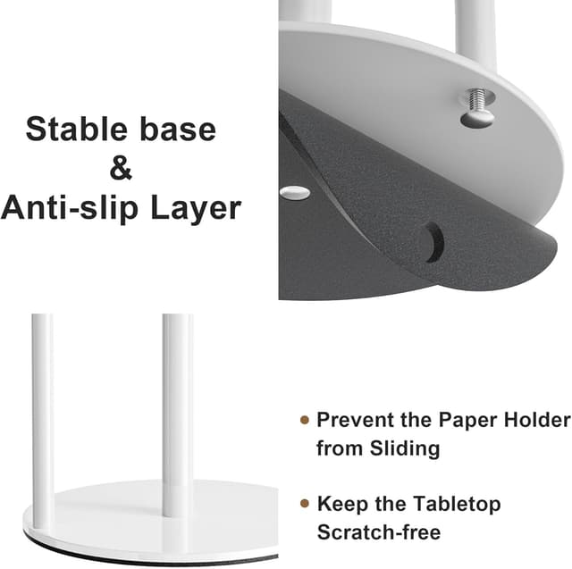 Detalle 1 de Weiß Küchenrollenhalter aus Edelstahl 11,8 cm