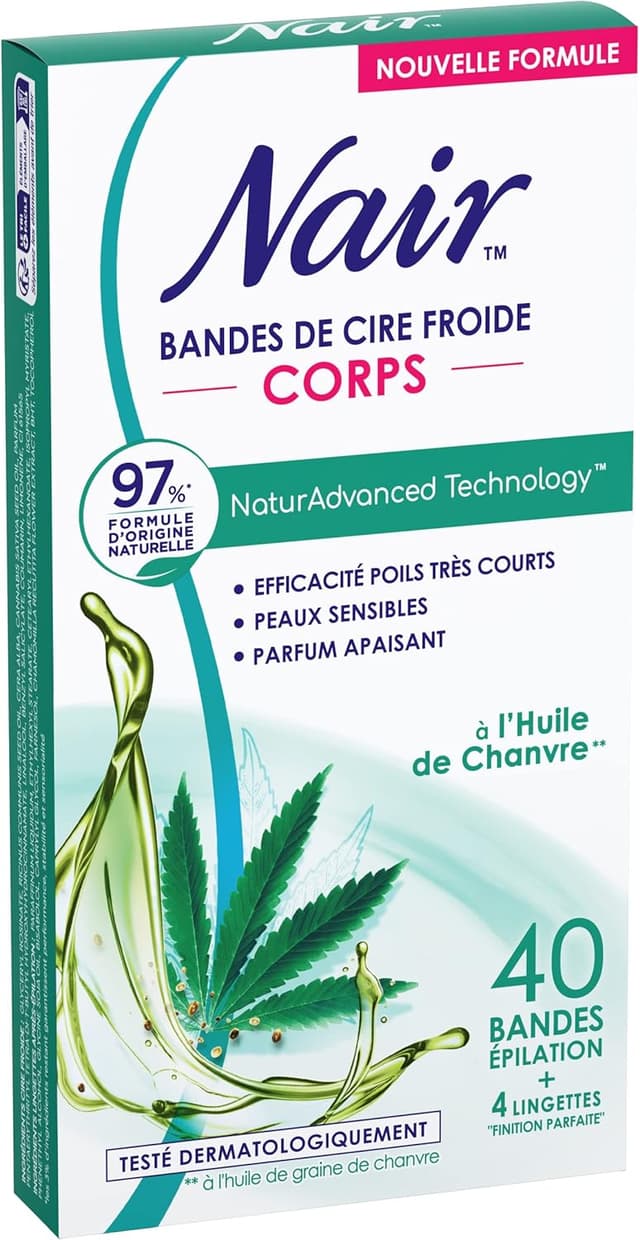 Detalle de NAIR Bandes de Cire Froide Corps 40 bandes