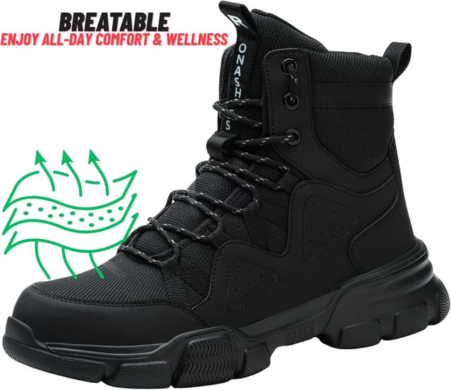 Detalle de Rona Safety Shoes & Boots with Steel Toe Cap – Lightweight, Comfortable & Anti-slip