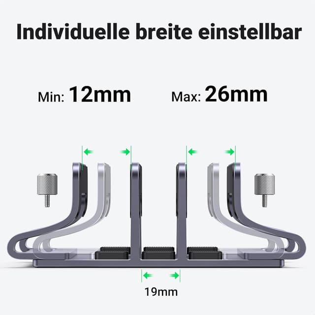 Detalle 2 de UGREEN Vertikaler Laptop-Ständer 3 Slot