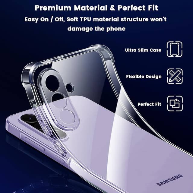 Detalle de Coque Yohii pour Samsung Galaxy A37 5G avec protection caméra et 2 verres trempés (transparent)