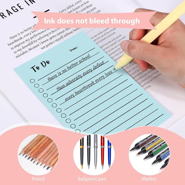 Detalle de 9 Haftnotizblöcke mit To-do-Linien (450 Blatt) in 9 Farben – Sticky Notes 10×15 cm