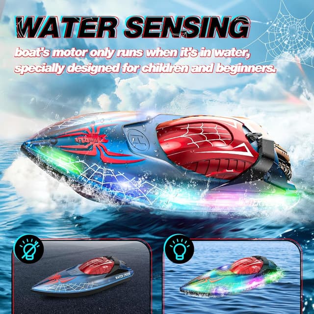 Detalle 2 de DEERC RC Spider Boat 80 Min Runtime