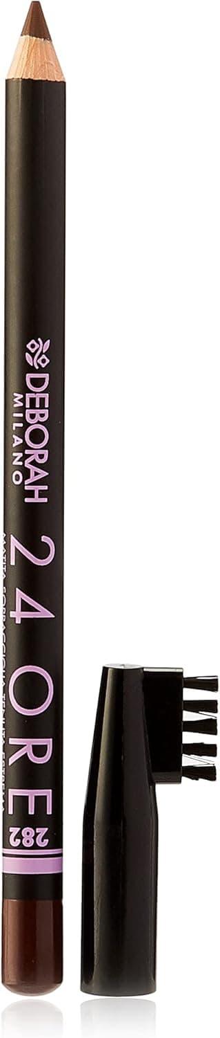 Detalle 2 de Deborah Milano 24 Ore Matita Sopracciglia 286 Dark Brown con scovolino, lunga tenuta