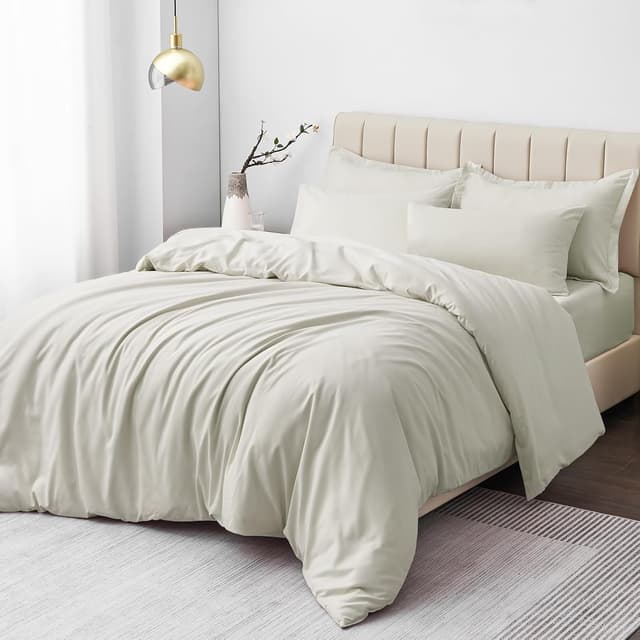 Thumbnail 1 de Aisbo King Size Duvet Cover Set Beige