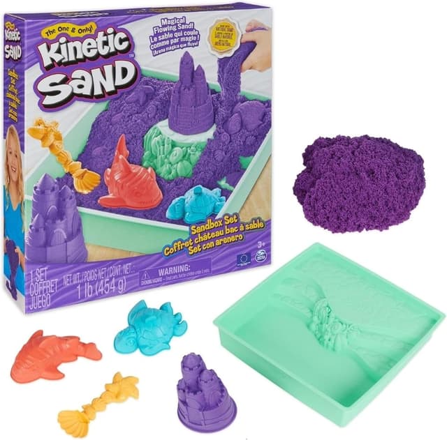 Detalle de Kinetic Sand zestaw piaskownica 454 g