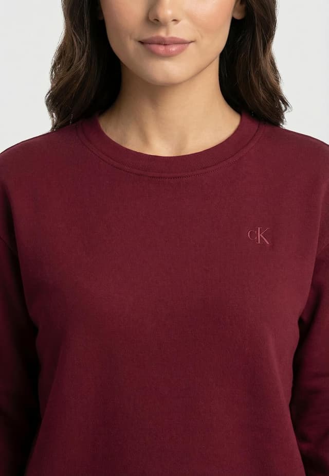 Detalle de Sweat d’intérieur femme Calvin Klein col ras-du-cou