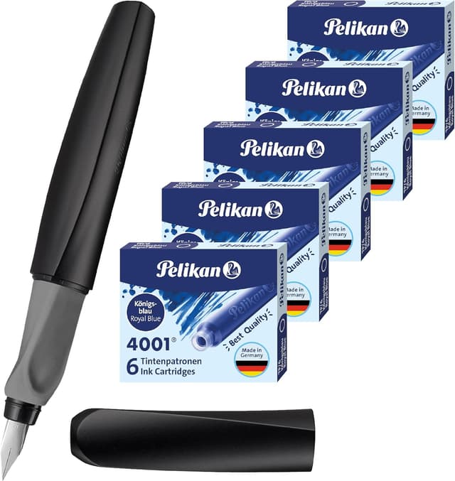 Thumbnail 6 de Pelikan Twist in Colori assortiti – penna stilografica ergonomica ricaricabile con pennino M, cancellino e 2 cartucce blu