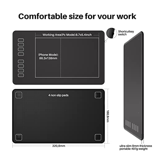 Thumbnail 1 de HUION Inspiroy H950P - Tableta Gráfica Digital para Dibujo 🖌