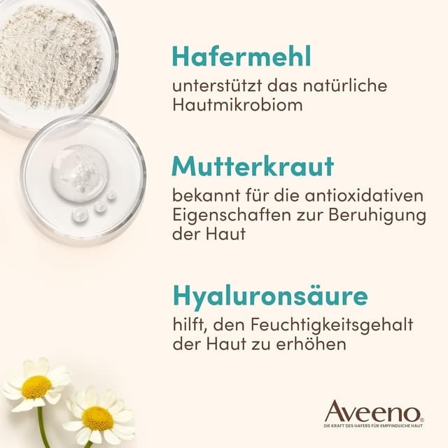 Detalle de Aveeno CALM+RESTORE Hafer Tagespflege LSF 50 (50 ml) – Breitband-Spektrum UVA/UVB, parfümfrei