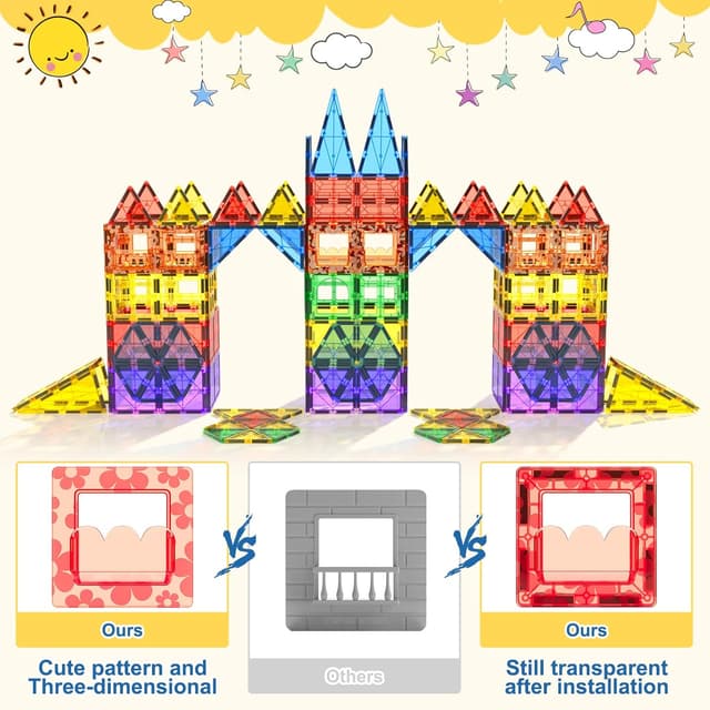 Thumbnail 2 de Mattonelle magnetiche 60 pezzi STEM per bambini 🧩