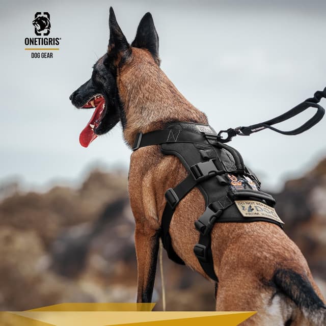 Thumbnail 6 de OneTigris Escape Proof Dog Harness (No Pull) with Handles – Tactical multi-use support for large dogs, XL, Black