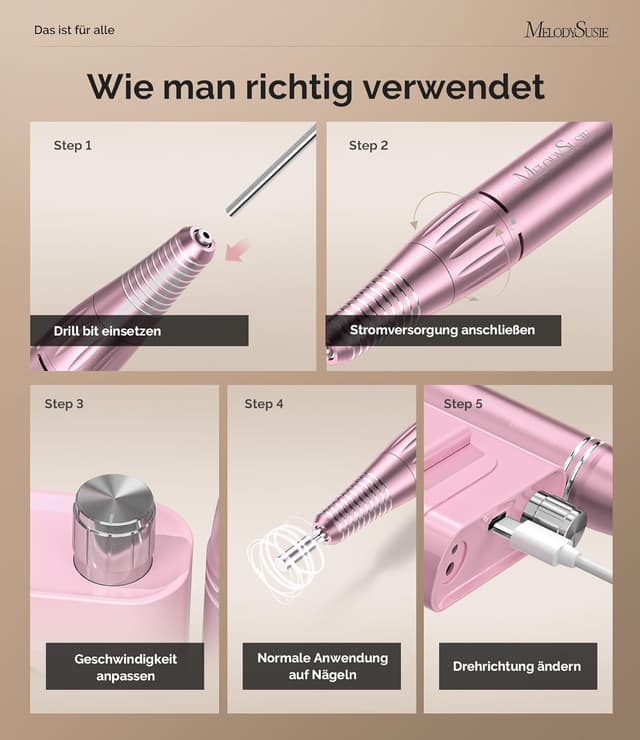 Thumbnail 3 de MelodySusie SC300F Nagelfräser 30000 U/min 💅